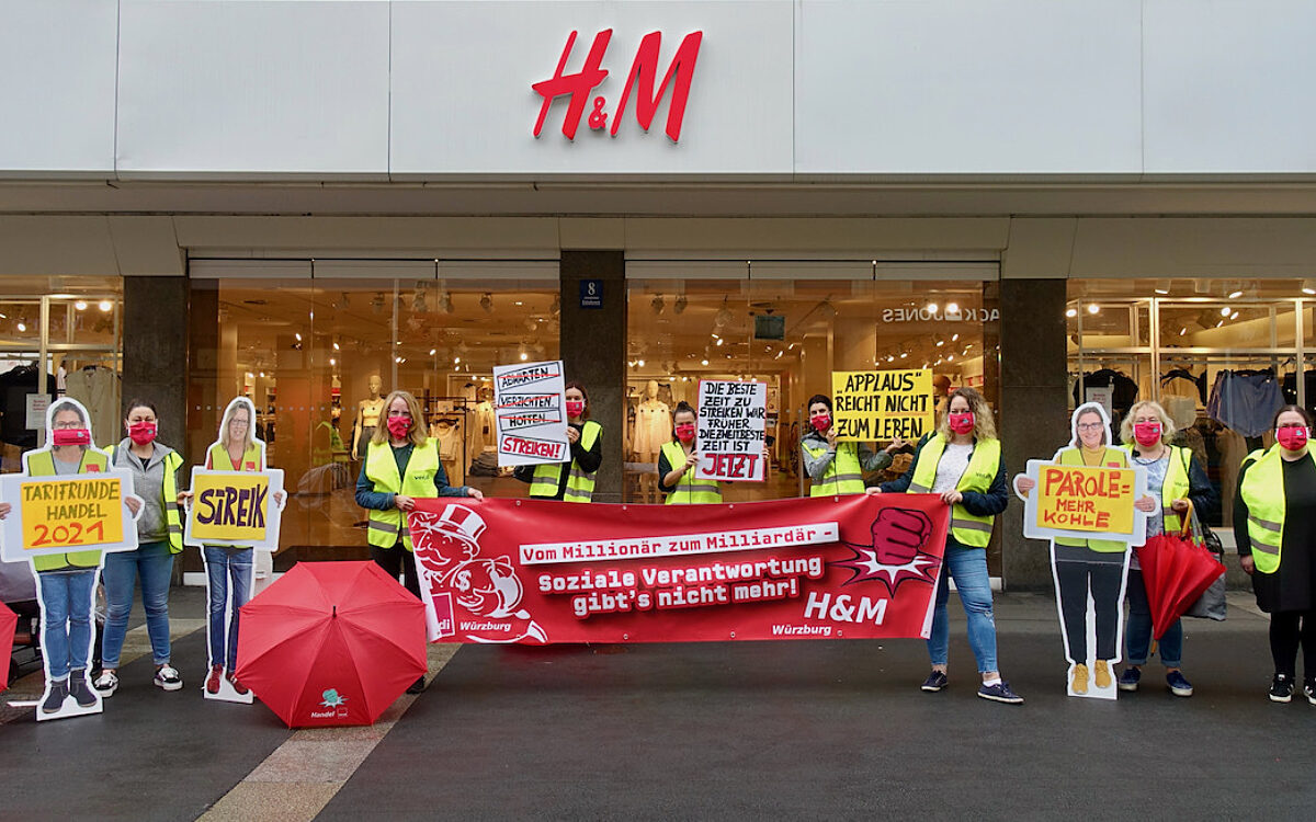 Streik bei H&M in Würzburg Streik bei H&M in Würzburg